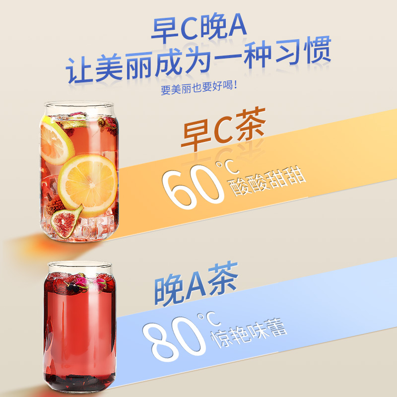 DR.CHU 初医生 早C晚A茶 125g/盒 桑葚黑枸杞玫瑰花茶 14.63元