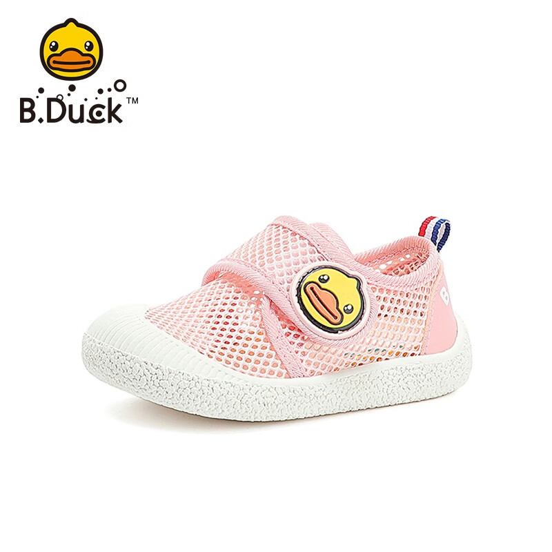 B.Duck 小黄鸭童鞋女童学步鞋夏季新款单网透气机能鞋儿童舒适休闲鞋 43.3元