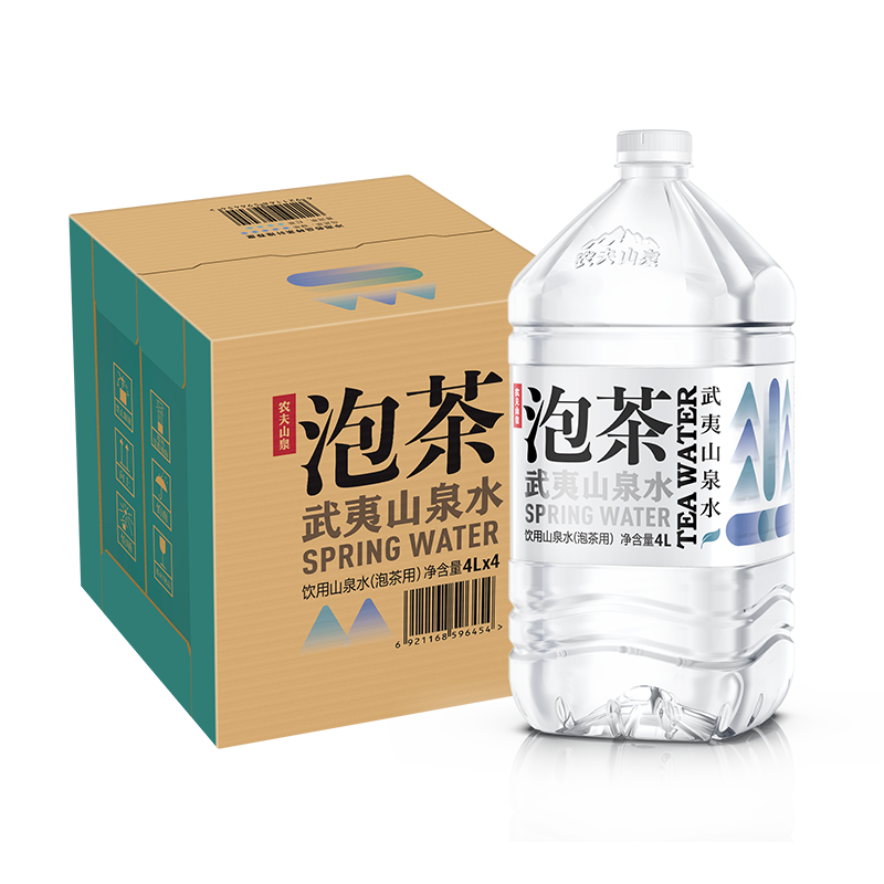 农夫山泉 饮用山泉水天然水 4L*4桶 *4件 156元(合每件39元)