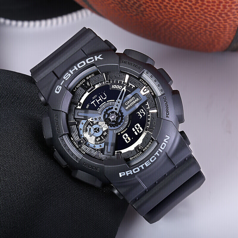 CASIO 卡西欧 G-SHOCK 暗夜之光 黑武士 男士腕表电子手表 GA-110-1BDR 444.37元包邮