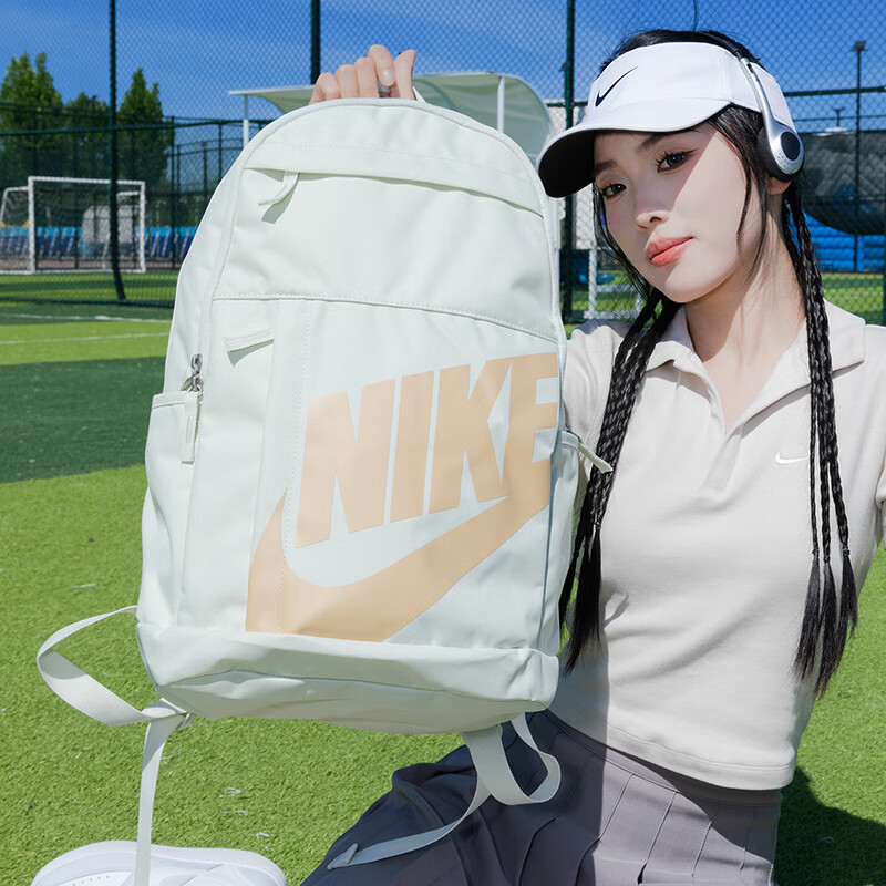 PLUS会员：NIKE 耐克 女包背包 24秋季新款时尚书包大容量高中双肩包 102.78元