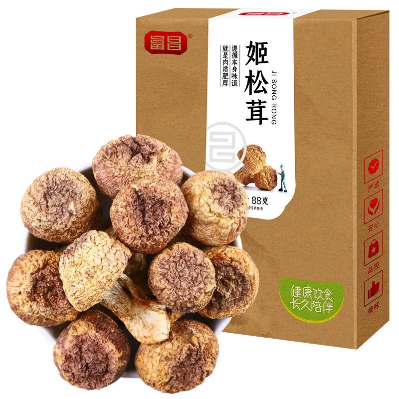 富昌 姬松茸 云南特产 山珍南北干货 煲汤食用菌88g 29.18元（需买3件，共87.54