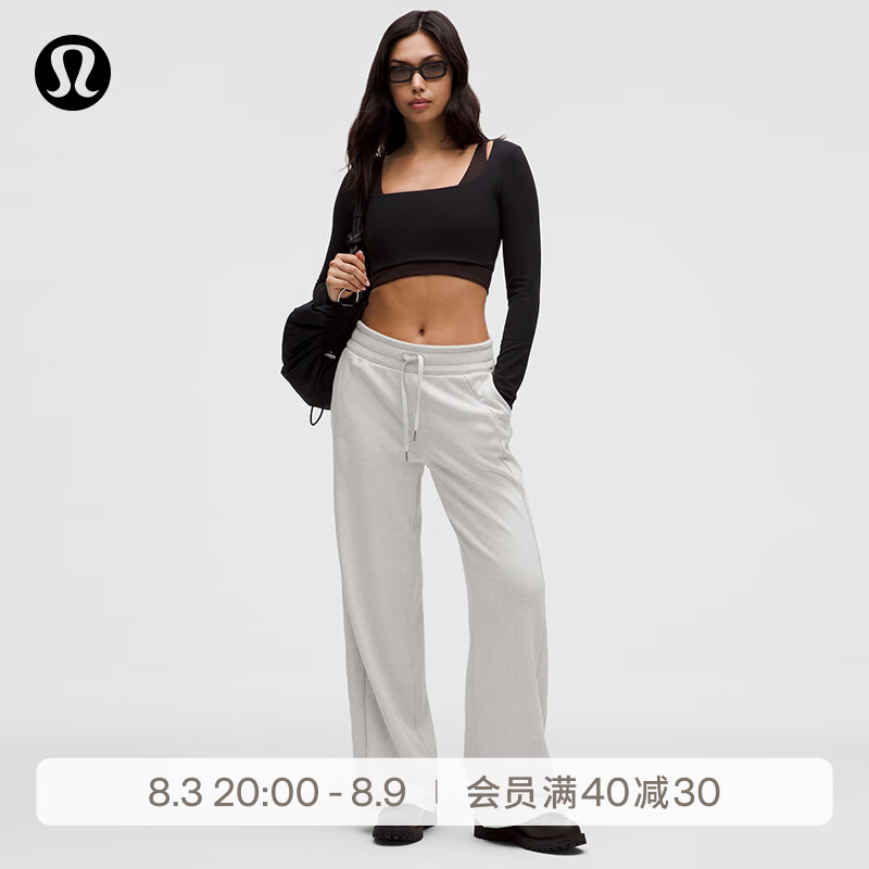 lululemon 丨Scuba 女士偏短款中腰阔腿裤 *加绒 LW5IOUS 杂色鸽子灰 M 495元（需用