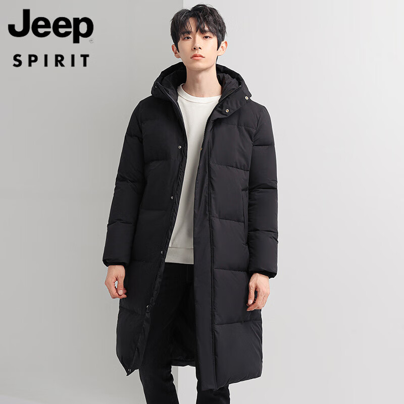 JEEP SPIRIT 羽绒服加厚过膝长款情侣外套鹅绒 622 ￥176.51