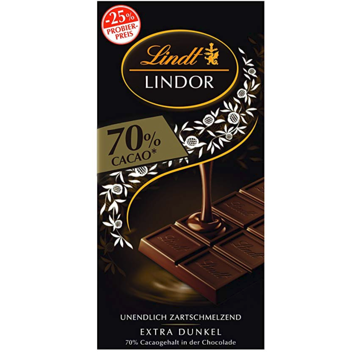 可可含量70%、100gx10排，Lindt 瑞士莲 Lindor软心小块装特浓黑巧克力 prime到手约162.37元 买手党-买手聚集的地方