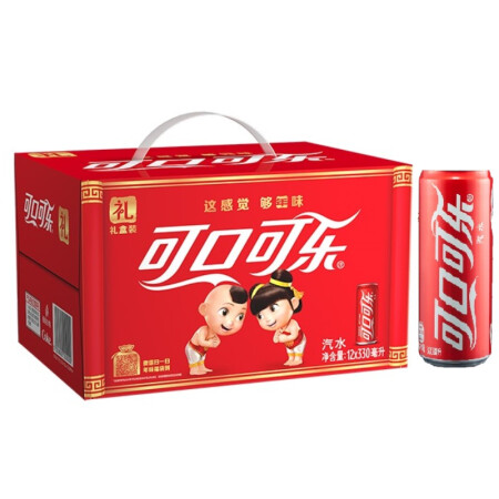 Coca-Cola 可口可乐 碳酸汽水 摩登罐饮料 330ml*12罐 整箱装 21.99元（需用券）