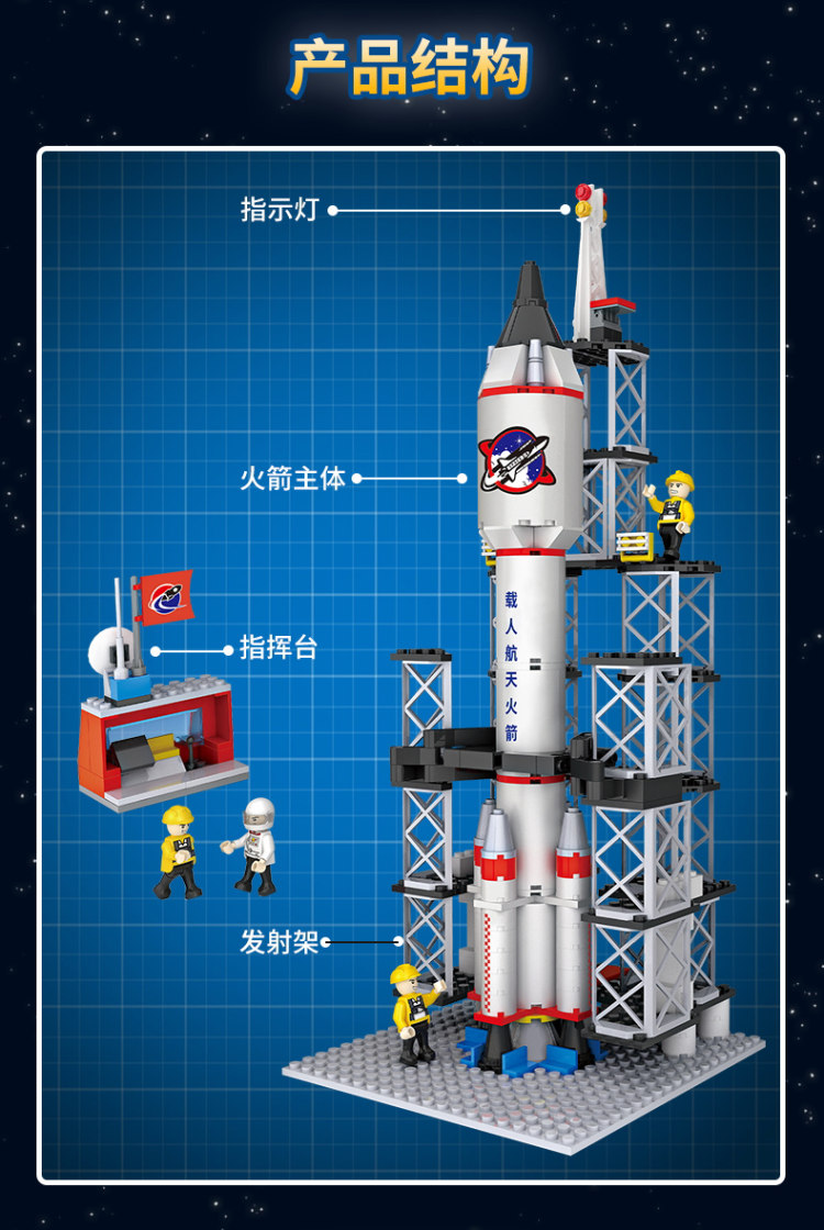 6.1好礼，1变3形态：积高 航天飞船积木168颗 兼容乐高 29.9元包邮 买手党-买手聚集的地方