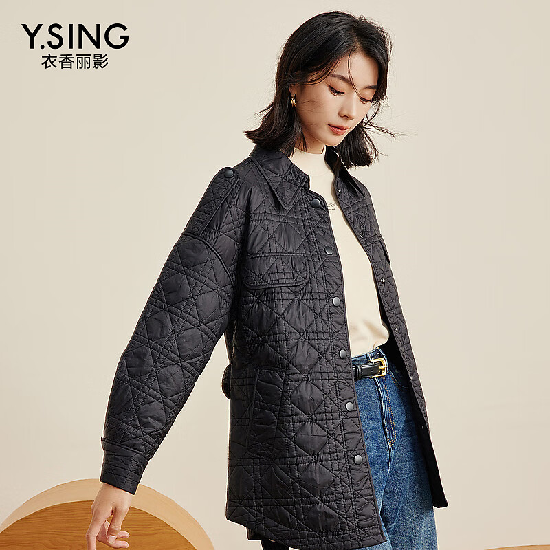 Y.SING 衣香丽影 新款冬季简约百搭气质百搭羽绒服 气质黑 M 133.65元