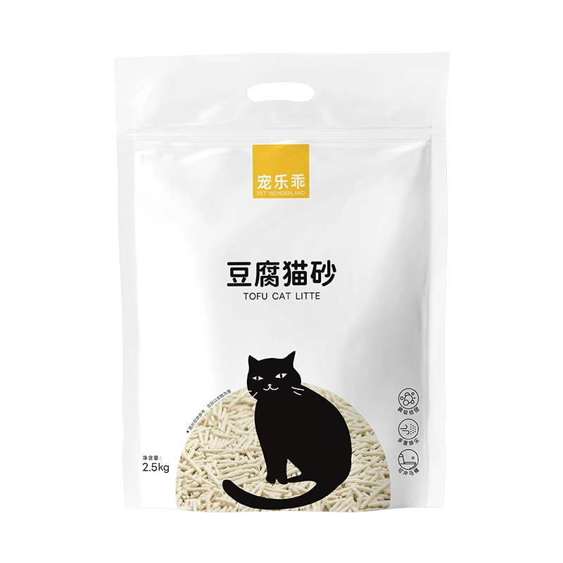 宠乐乖 1.5mm纯豆腐猫砂 2.5kg ￥12.9