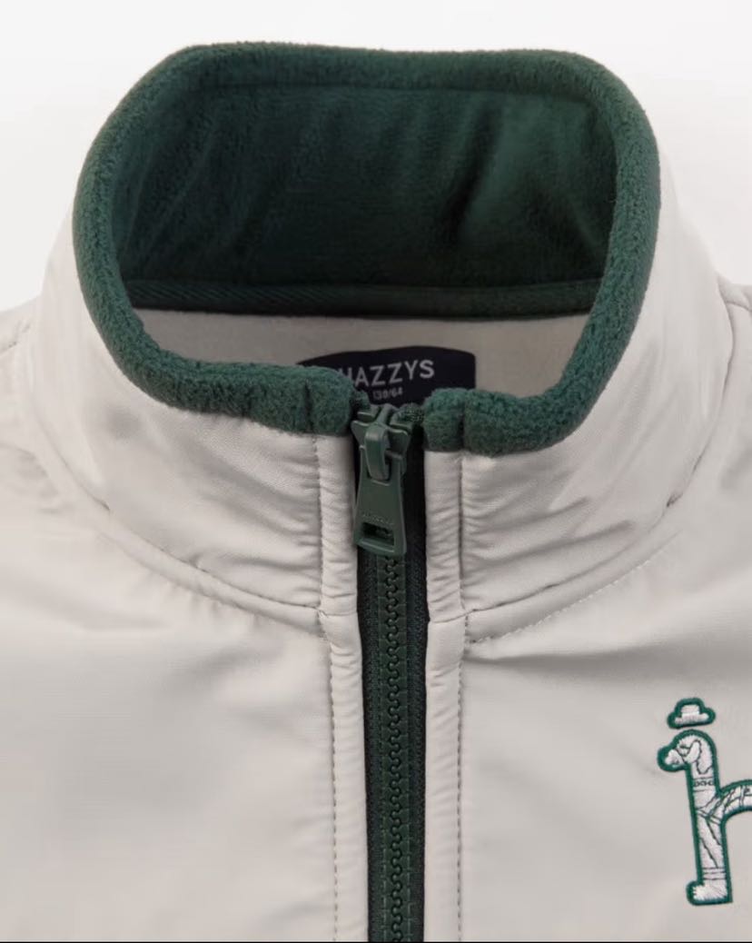 HAZZYS 品牌童装男童外套秋防静电舒适简约撞色休闲针织外套 深青绿 130 278元