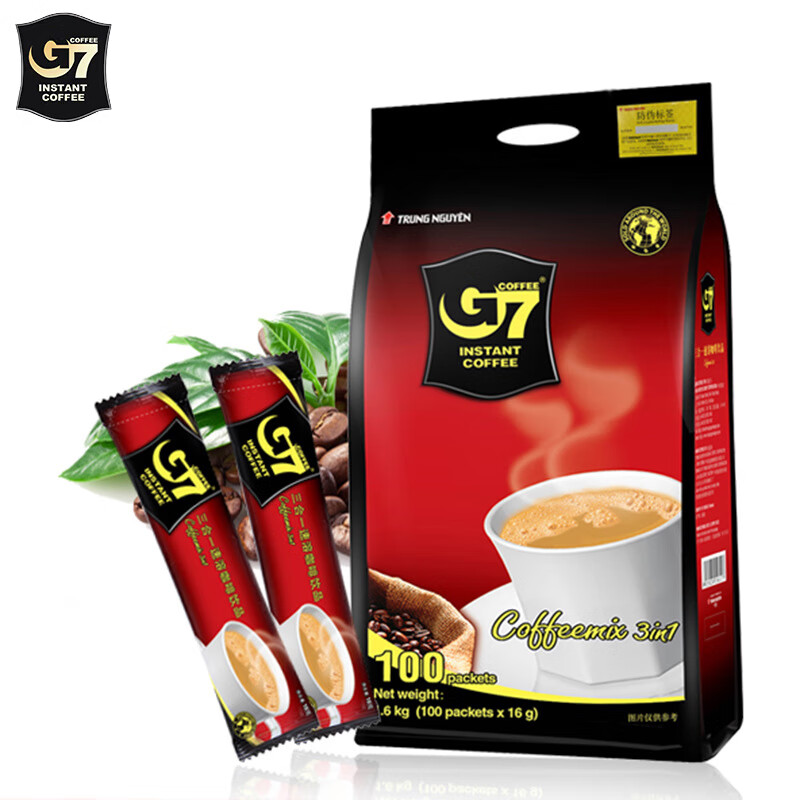 中原G7咖啡 国际版16g*100条 58.9元（需用券）