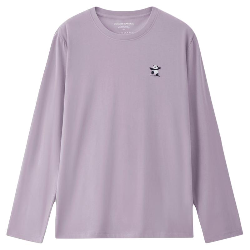 佐丹奴 女士刺绣圆领长袖T恤 05395784 35元