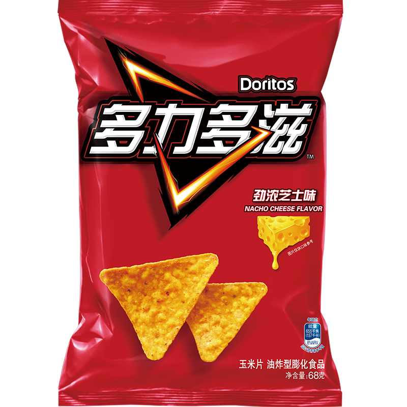 限地区、 plus会员：Doritos 多力多滋 玉米片 劲浓芝士味 68g*4件 4.84元，折1.21