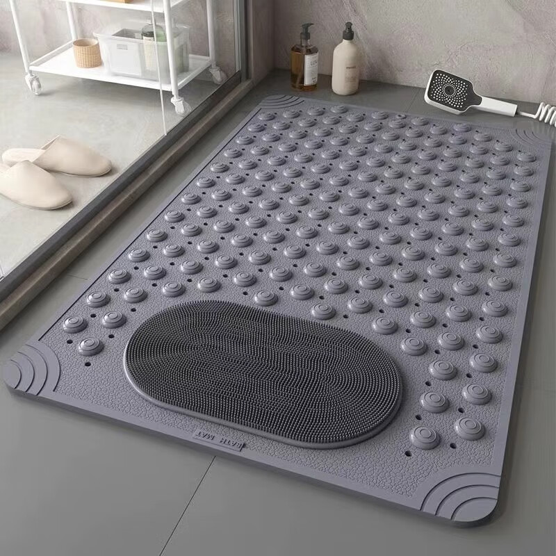 米良品 浴室带吸盘按摩防滑地垫 60*90cm 49.9元(需用券)