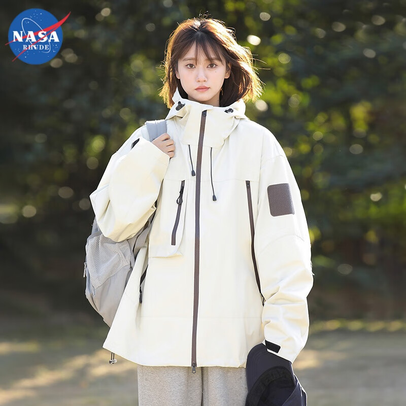 PLUS会员：NASA RHUDE 男女同款户外单层冲锋衣 J91 58.4元包邮（双重优惠）