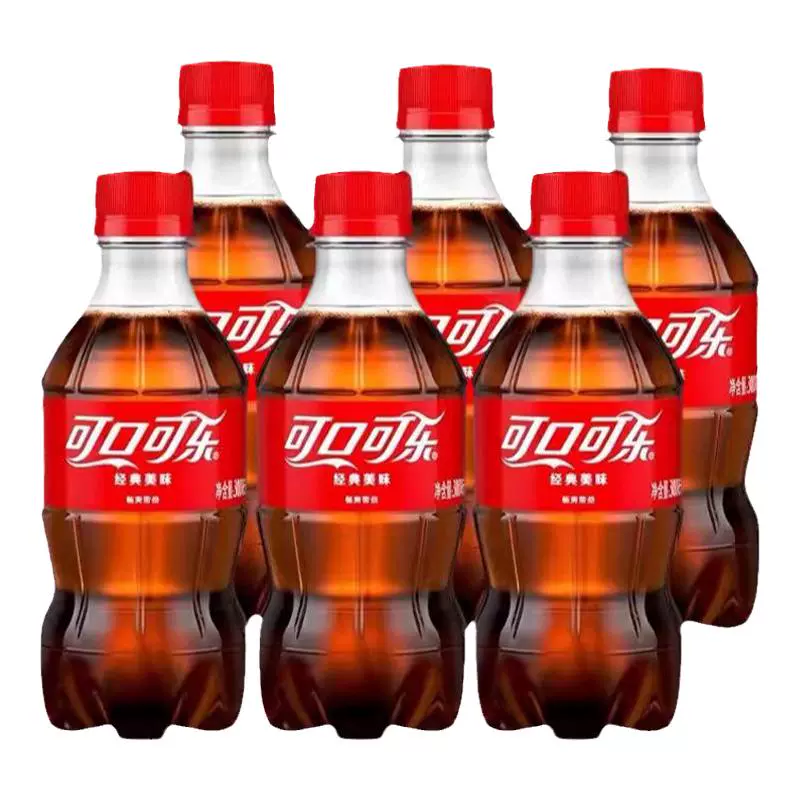 Coca-Cola 可口可乐 碳酸饮料 300ml*6瓶 ￥6.9