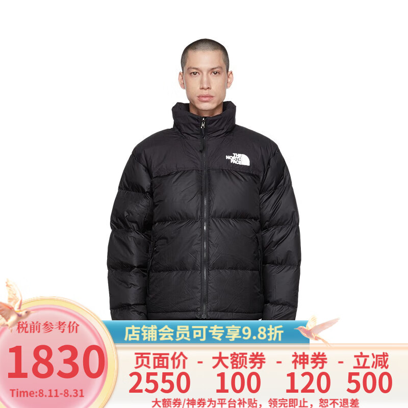 THE NORTH FACE 北面 1996RETRO NUPTSE男女款羽绒服保暖DWR700蓬（鸭鹅） NF0A3C8D男款-L