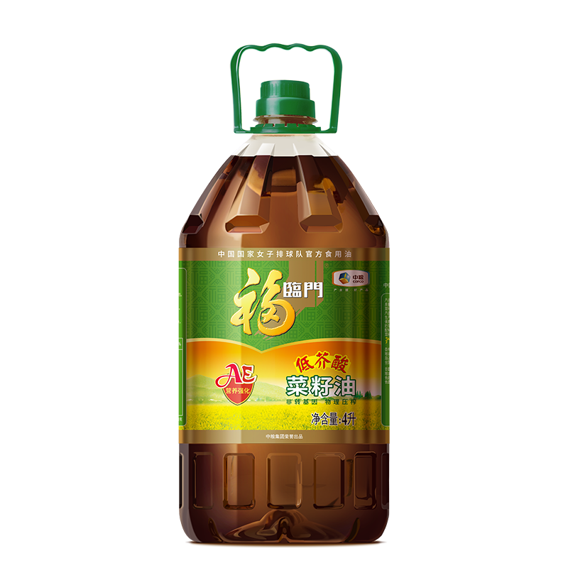 20号20点：福临门 食用油 低芥酸AE非转基因菜籽油4L 中粮出品 新老包装随机