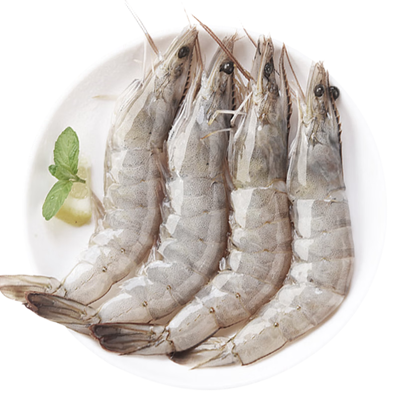 渔游记海捕厄瓜多尔南美白虾1.8kg 77.12元（需领券）