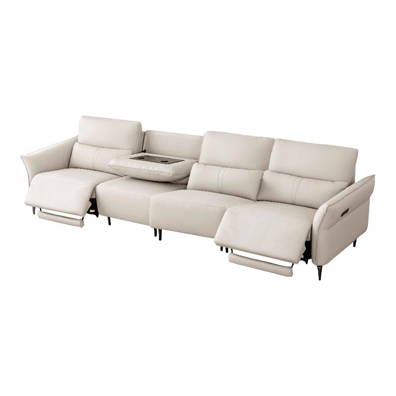 京东京造 RD3399AF11 躺岛皮艺沙发 大三人位+单人位 米色 4999.42元