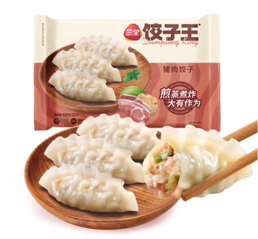 今日必买：三全 饺子王煎饺420g（任选10件） 5.9元（需买5件，需用券）