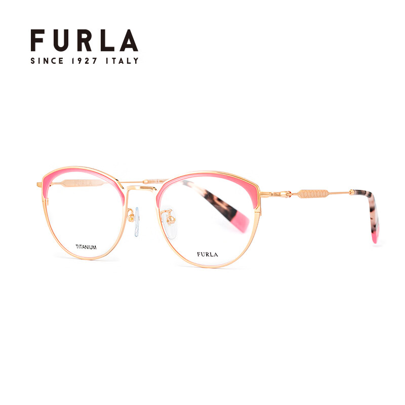 FURLA 芙拉 女全框钛近视眼镜框VFU370J 亮古铜金 51 316元（需用券）