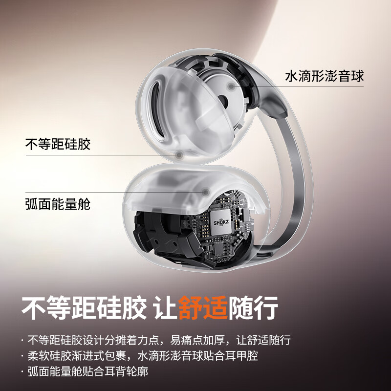 韶音 OpenDots ONE耳夹式耳机开放式蓝牙耳机动钛圈E310 黑色 880.37元