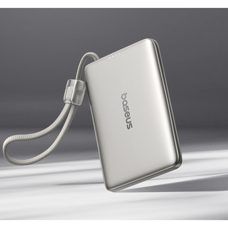 3C认证充电宝:倍思 卡片磁吸自带线充电宝 10000mAh 179.98元