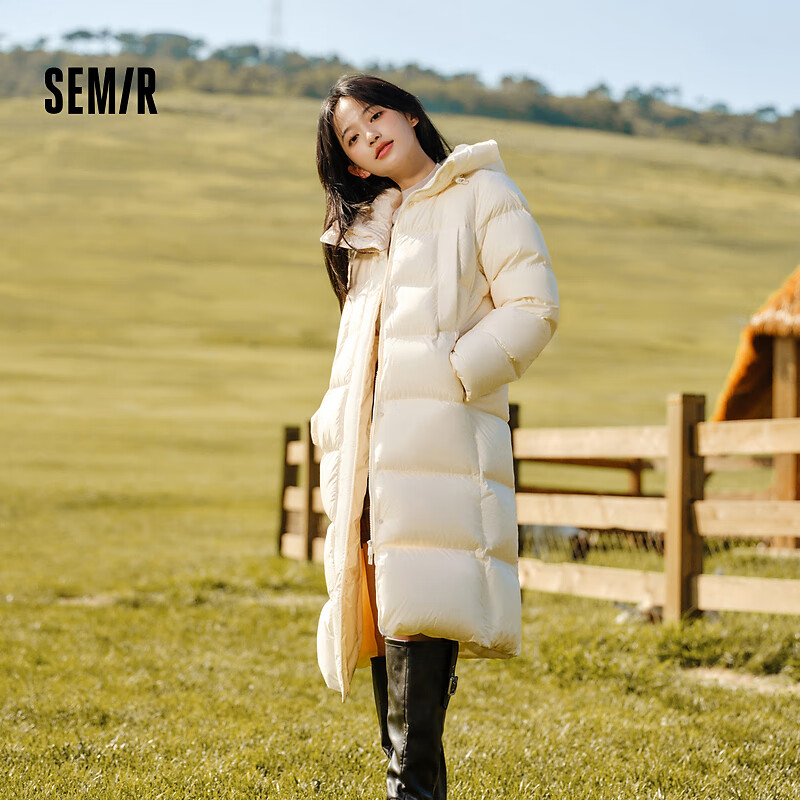 Semir 森马 陈都灵羽绒服女奶白(白鸭绒)10501 160/84A/M 470.21元（需用券）