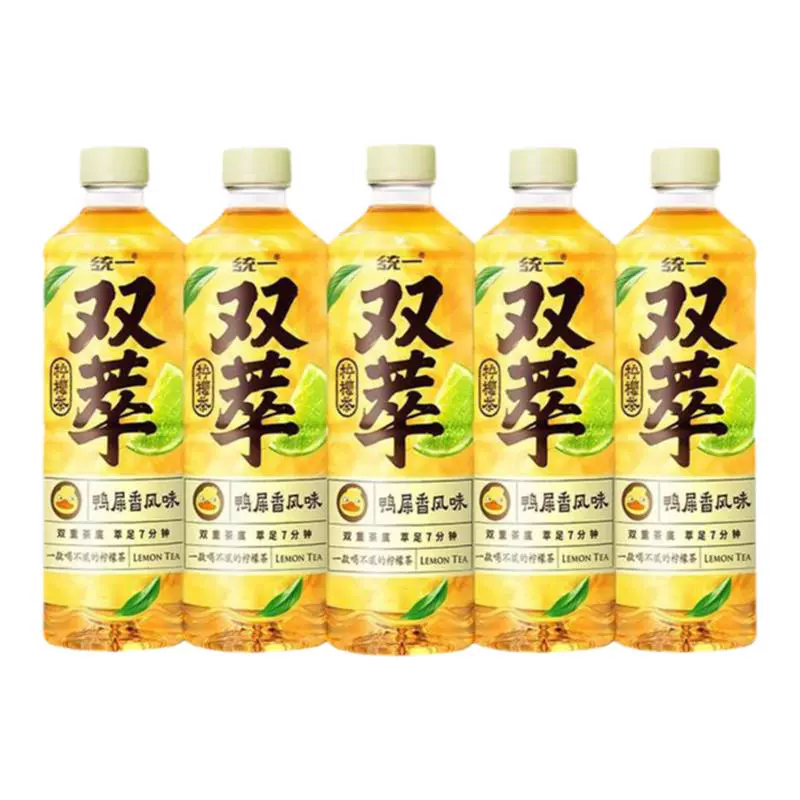 统一 双萃柠檬茶 鸭屎香风味 500ml*5瓶 ￥9.9