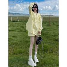 HUAAPPUW 画朴 黄色洋气休闲防晒时尚套装女装2024夏季新款衬衫短裤两件套潮 7