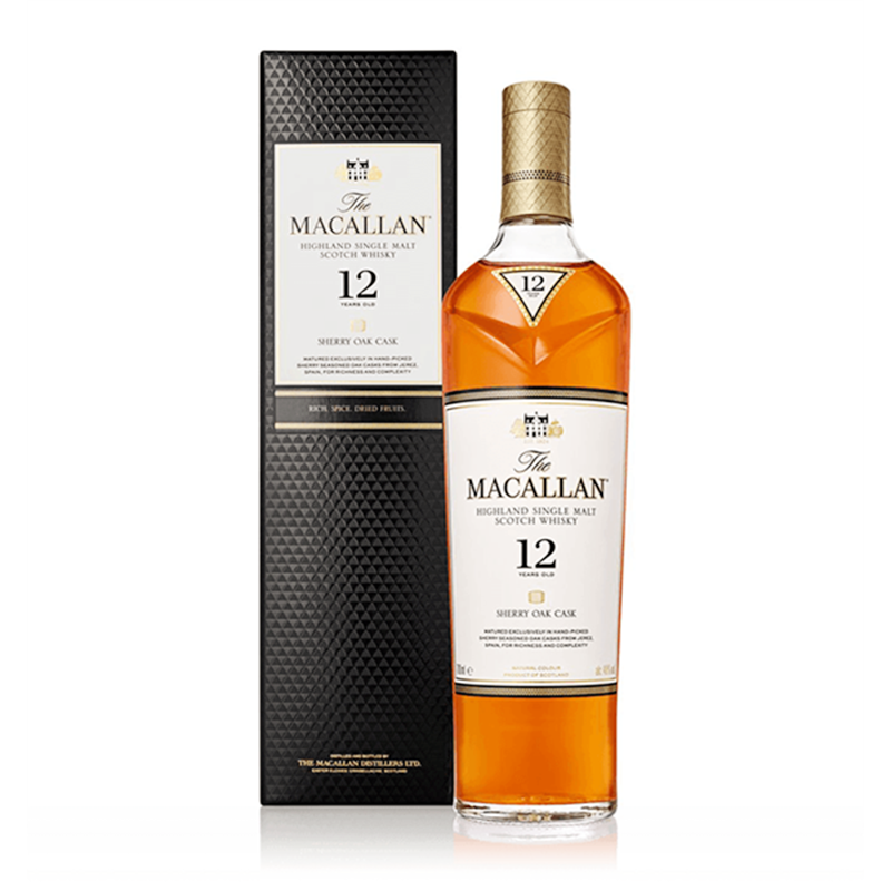 MACALLAN 麦卡伦 12年 雪莉桶 单一麦芽 苏格兰威士忌 40%vol 700ml 单瓶装 705.2元