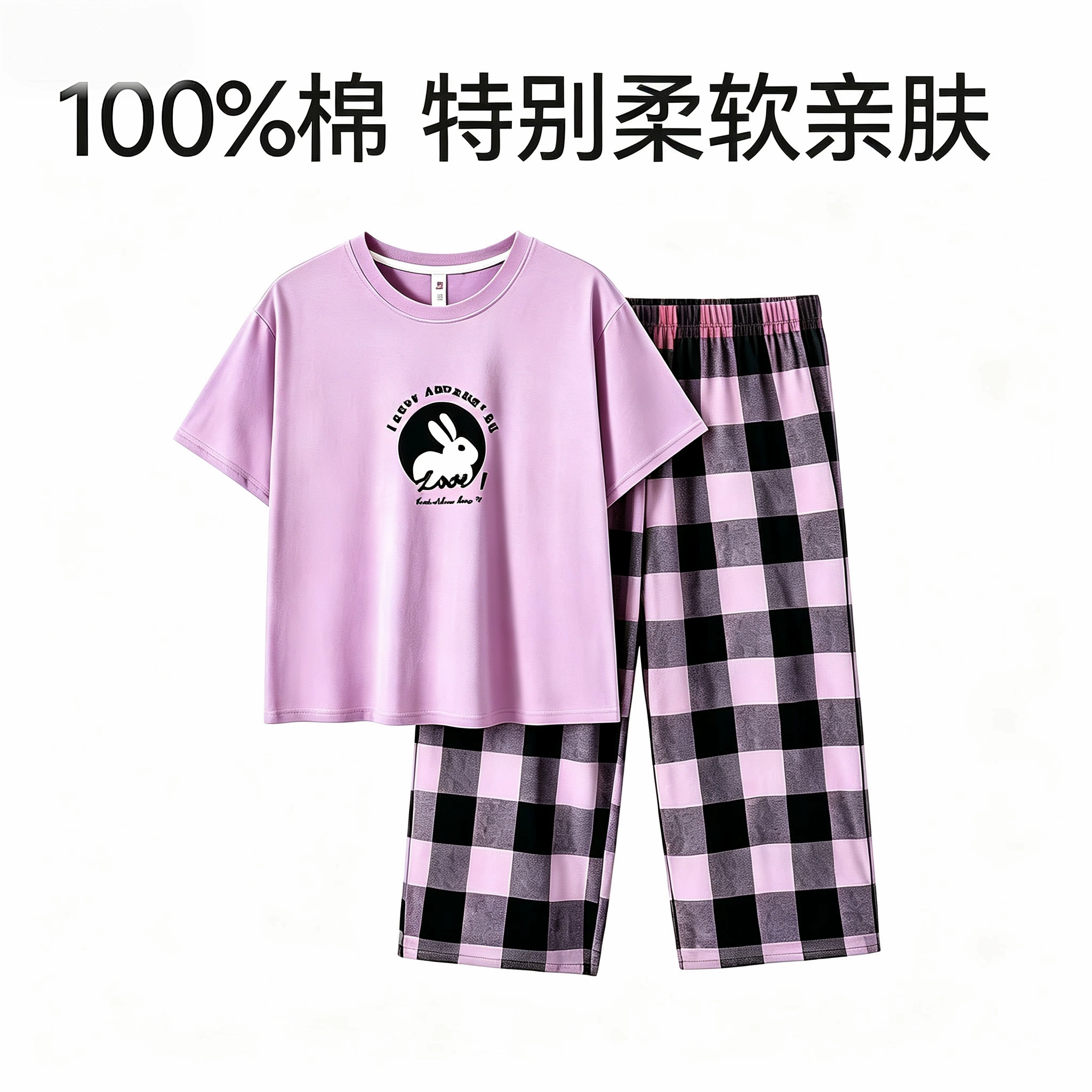 芬腾 轻 弹 柔：女士纯棉家居服 香芋紫 69元（需用券）