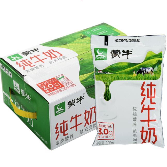 MENGNIU 蒙牛 纯牛奶200ml*16袋 8.8元