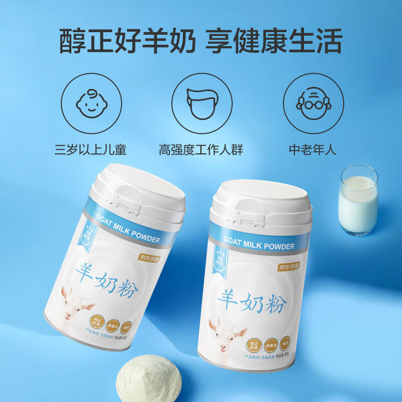 京东京造 纯羊奶粉400g 40.29元（需用券）