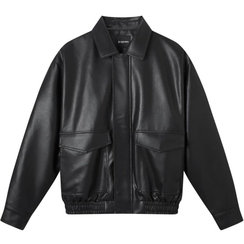 gxgjeans 男装 PU皮机车夹克 GXG2025 187元