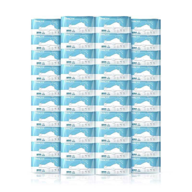 Kleenex 舒洁 湿厕纸40片40包（1600片） 擦去99.9%细菌 清洁湿纸巾湿巾 206.92元（