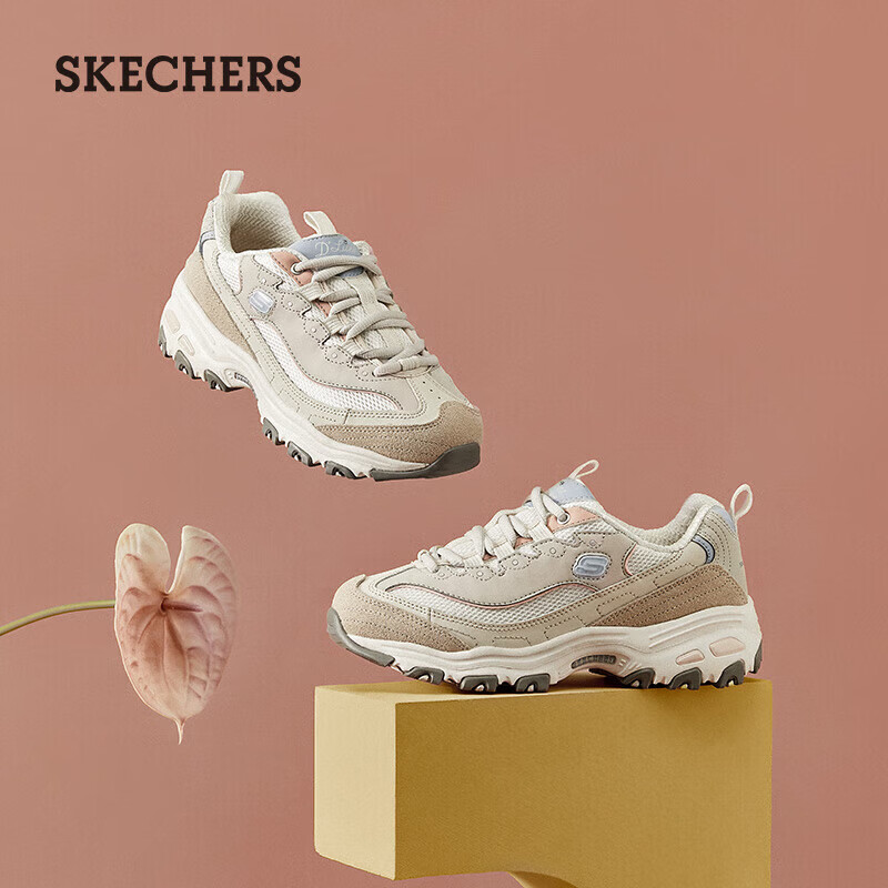 PLUS会员：SKECHERS 斯凯奇 DLites 1.0 女子休闲运动鞋 149238/NAT 247.55元 包邮