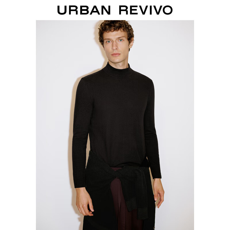 URBAN REVIVO 男士立领长袖T恤 UMF440172 179元