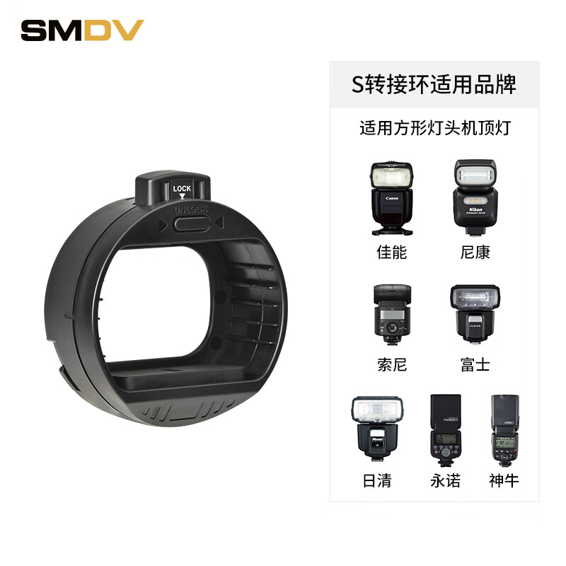 SMDV 韩国smdv磁吸滤色片色温片套装磁吸附件柔光箱转接卡环格栅柔光片+蜂巢