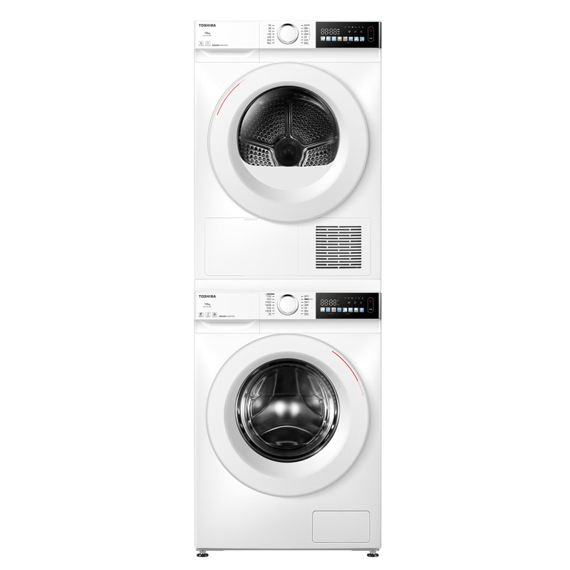 再降价、TOSHIBA 东芝 玉兔洗烘套装 DG-10T13BF+T13BF 10KG 超薄变频热泵 5023.36元包