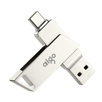 aigo 爱国者 U350 USB3.0U盘 银色 128GB USB/Type-C 双口 54.9元（需用券）