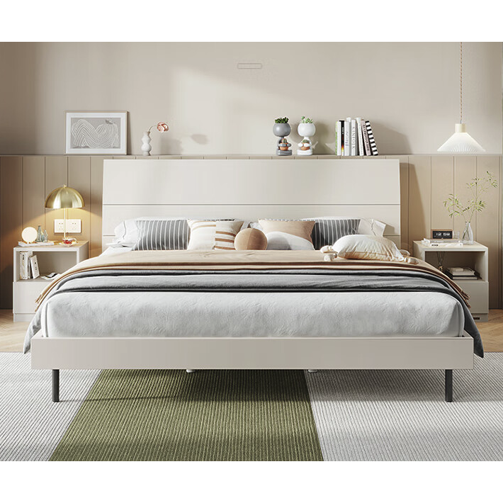 QuanU 全友 106302 现代简约风木纹床 暖白色 1.5米 429元包邮（双重优惠）