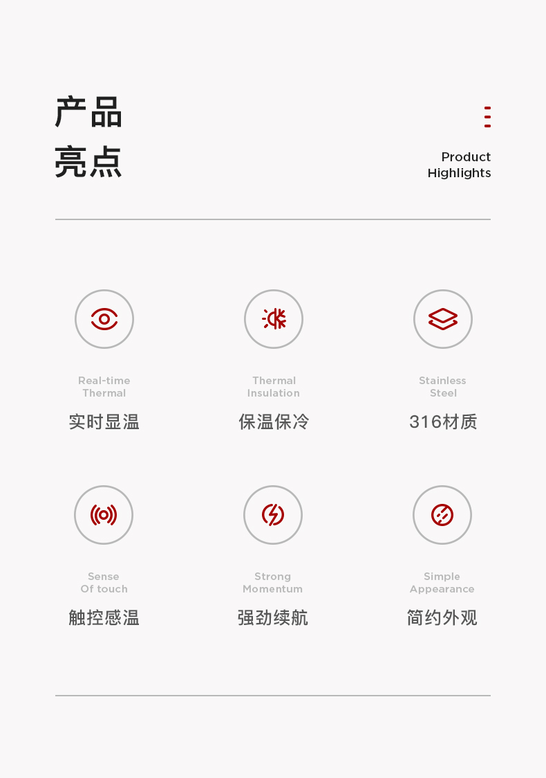 316医用级不锈钢，冷暖看得见：500ml 物生物 温感数显保温杯 双重优惠后29元包邮，赠贴纸1张 买手党-买手聚集的地方