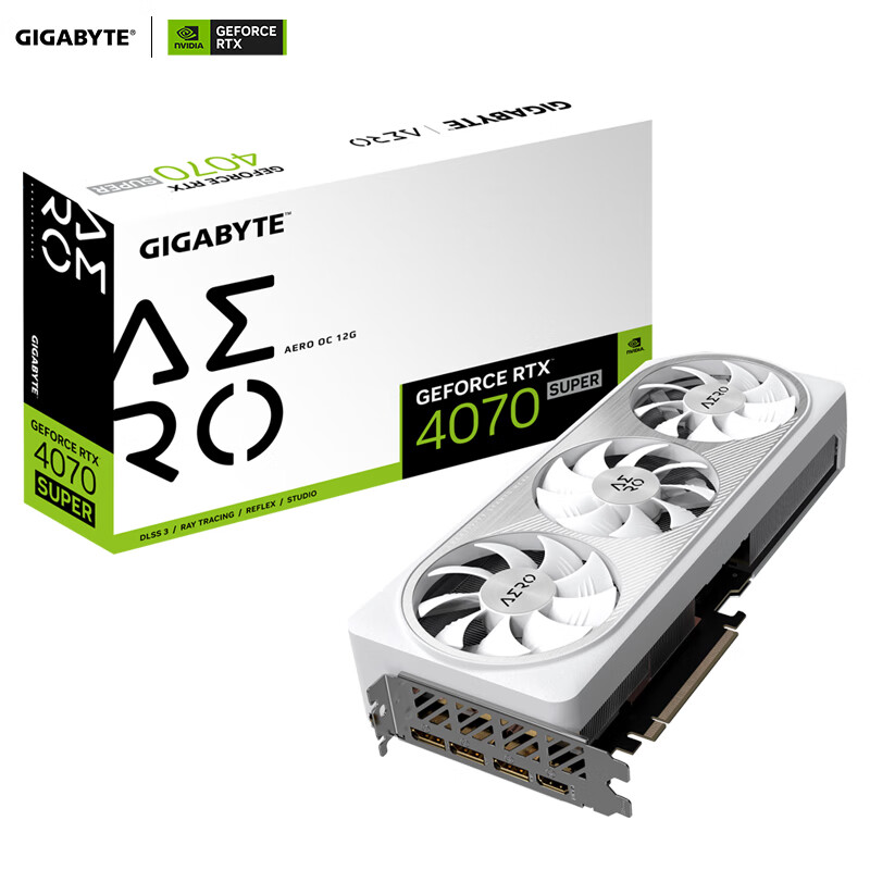 GIGABYTE 技嘉 雪鹰 GeForce RTX 4070 Super AERO OC 12G 显卡 5499元