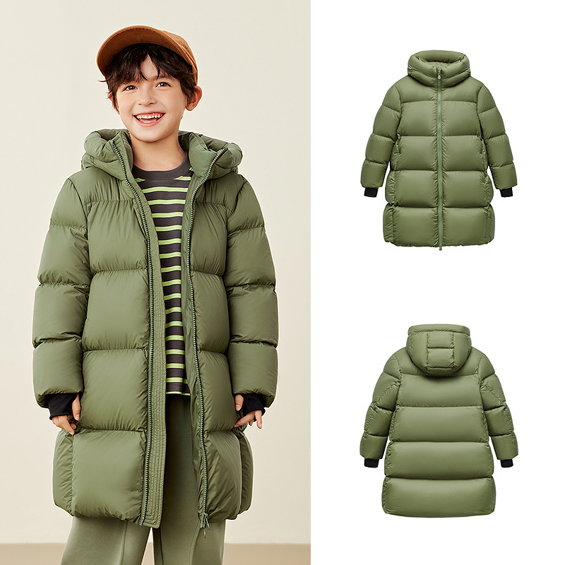 巴拉巴拉 迷你巴拉巴拉童装儿童羽绒服男女童冬季发热亲子长款羽绒外套上