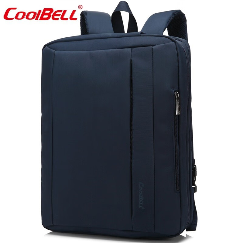 coolbell 酷贝尔 CB-5501双肩包男多功能手提包防水耐磨户外商务电脑背包 蓝色 