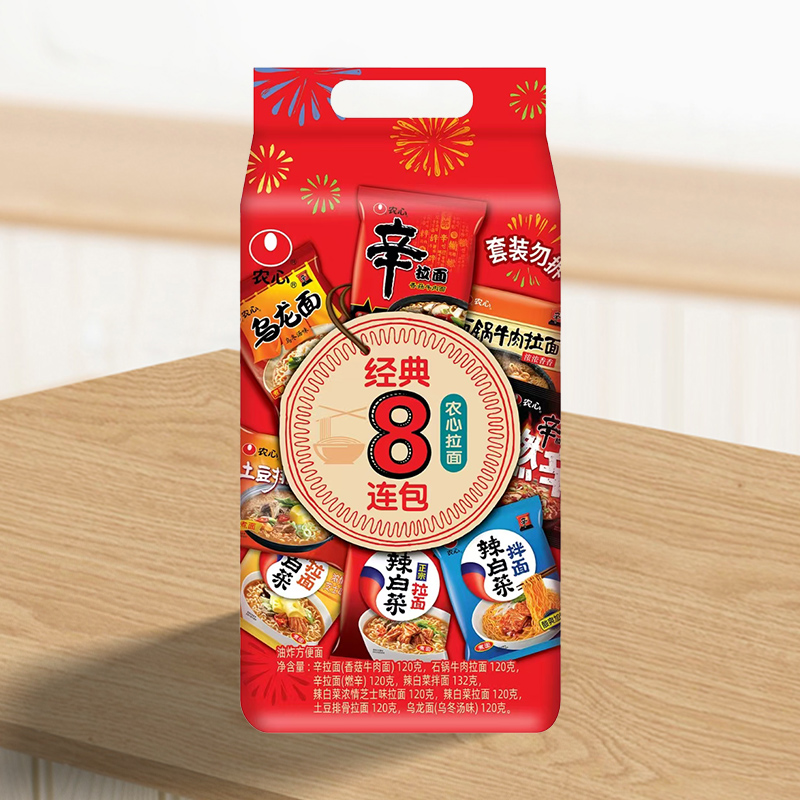 88VIP:农心 经典8连包 农心拉面 8口味 22.63元