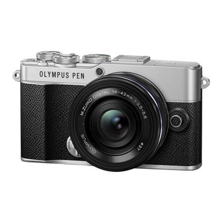OLYMPUS 奥林巴斯 PEN E-P7 M4/3画幅 微单相机 黑银色 14-42mm F3.5 变焦镜头 单头套