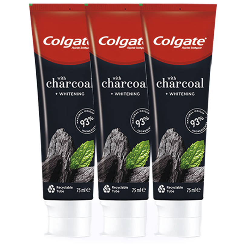 Colgate 高露洁 天然竹子活炭清新口气竹炭美白牙膏100g*3 美白牙齿 27.13元